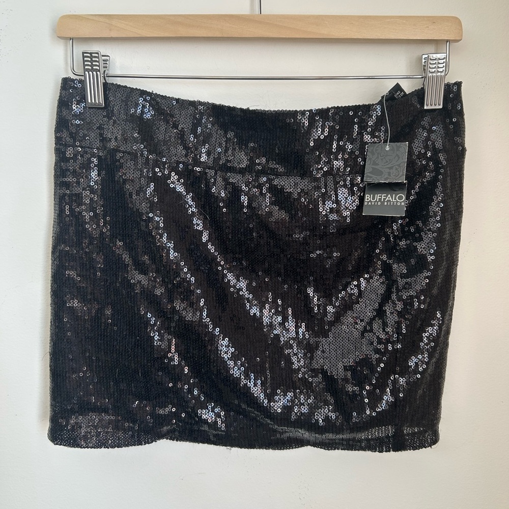 Buffalo Black Sequin Mini Skirt